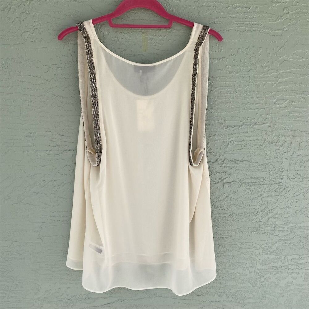 Jeans by Buffalo Women's XL White Sleeveless Tank Top Scoop Neck